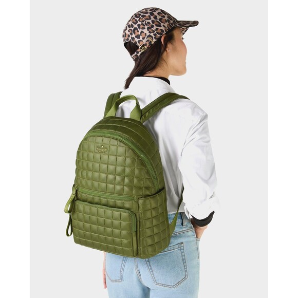 New Kate Spade Camden Quilted Large Backpack Kelp Forest - Picture 3 of 5